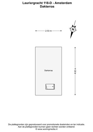Floorplan - Lauriergracht 118D, 1016 RR Amsterdam